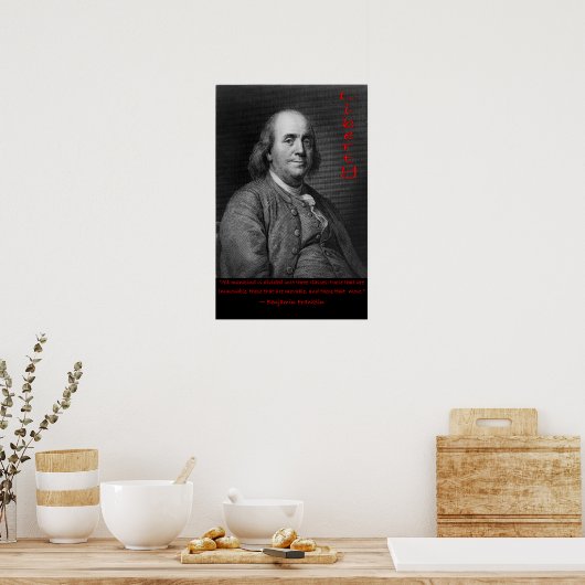 Ben Franklin - De mensen die bewegen Poster (Keuken)