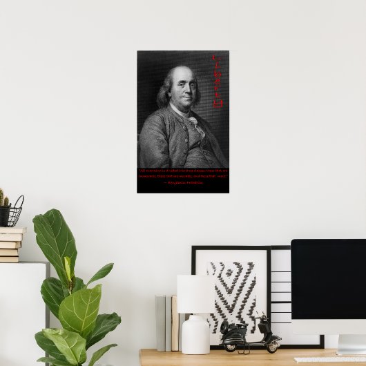Ben Franklin - De mensen die bewegen Poster (Thuiskantoor)