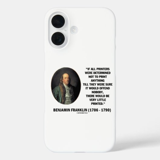 Ben Franklin drukt geen gedrukte prijsopgave af Case-Mate iPhone Case (Achterkant)
