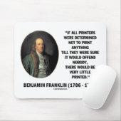 Ben Franklin drukt geen gedrukte prijsopgave af Muismat (Met muis)