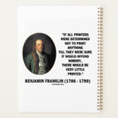 Ben Franklin drukt geen gedrukte prijsopgave af Planner (Achterkant)