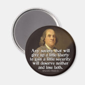 Ben Franklin: Elke maatschappij die een... Magneet (Voorkant / Achterkant)