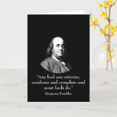 Ben Franklin en Citaat Kaart (Gele Bloem)