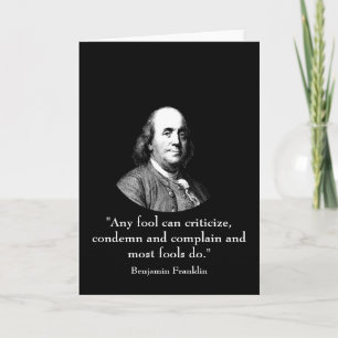 Ben Franklin en Citaat Kaart