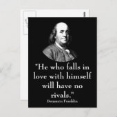 Ben Franklin en Quote Briefkaart (Voorkant / Achterkant)