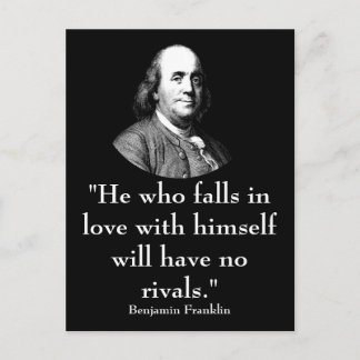 Ben Franklin en Quote Briefkaart