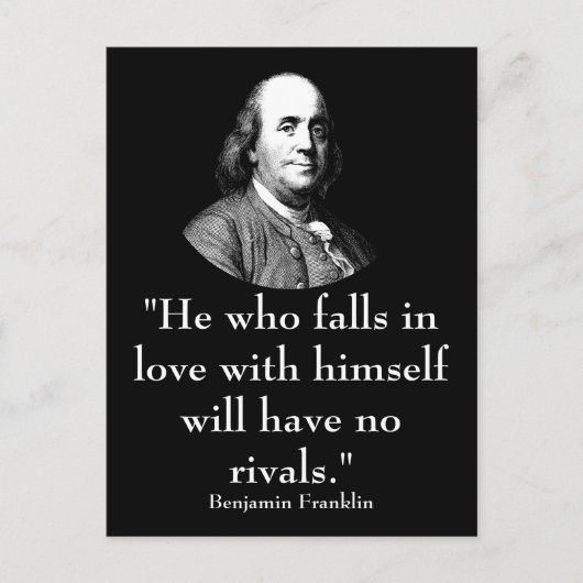 Ben Franklin en Quote Briefkaart (Voorkant)