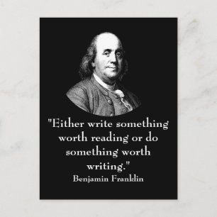 Ben Franklin en Quote Briefkaart