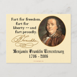 Ben Franklin - Fart Trots Briefkaart