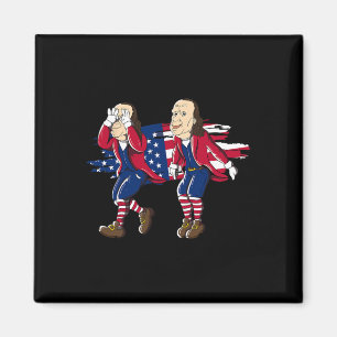 Ben Franklin Griddy Amerikaanse Vlag 4 juli Magneet