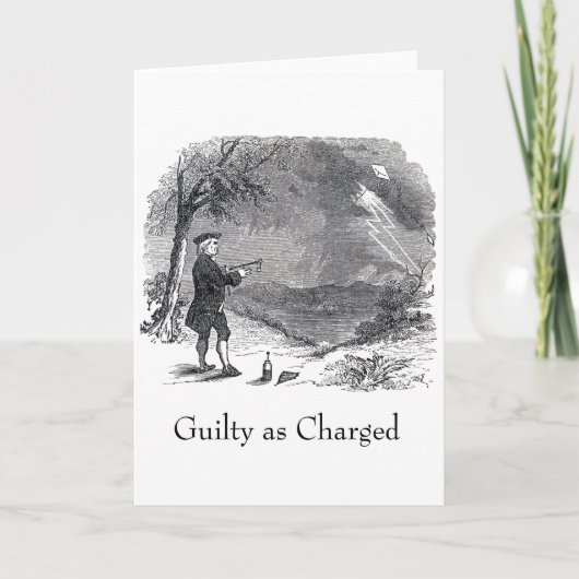 Ben Franklin Guilty beschuldigd Kaart (Voorkant)