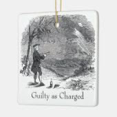 Ben Franklin Guilty beschuldigd Keramisch Ornament (Links)