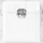 Ben Franklin Guilty beschuldigd Vierkante Sticker (Tas)