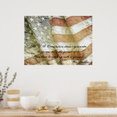 Ben Franklin Happiness Quote Poster (Keuken)