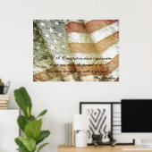 Ben Franklin Happiness Quote Poster (Thuiskantoor)