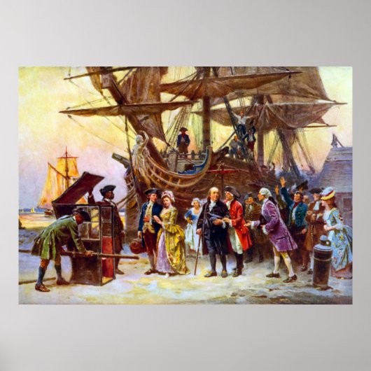 Ben Franklin keert terug naar Philadelphia Poster (Voorkant)