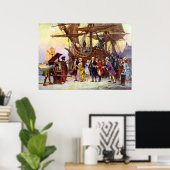 Ben Franklin keert terug naar Philadelphia Poster (Thuiskantoor)