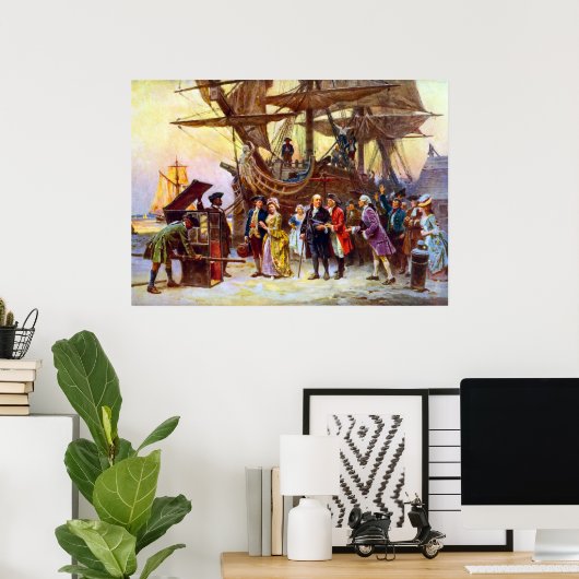 Ben Franklin keert terug naar Philadelphia Poster (Thuiskantoor)