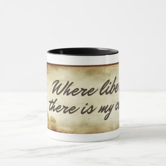 Ben Franklin Liberty Quote Mok (Midden)