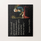 Ben Franklin Liberty Quote Puzzle Legpuzzel (Verticaal)