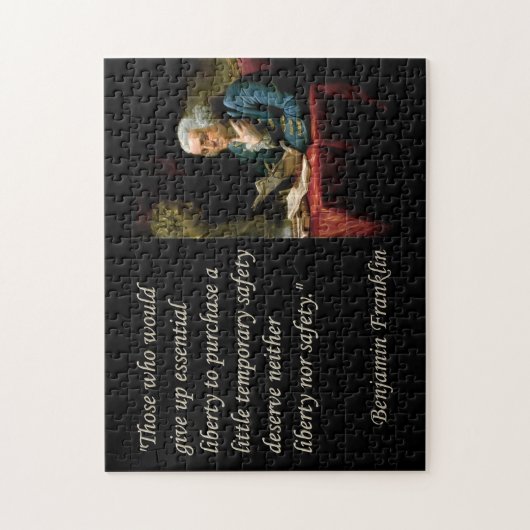 Ben Franklin Liberty Quote Puzzle Legpuzzel (Verticaal)