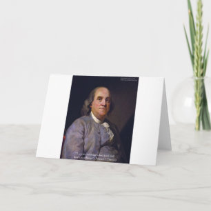 Ben Franklin: "Liefde van hun buur, maar.." Citaat Kaart