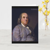 Ben Franklin: "Liefde van hun buur, maar.." Citaat Kaart (Gele Bloem)