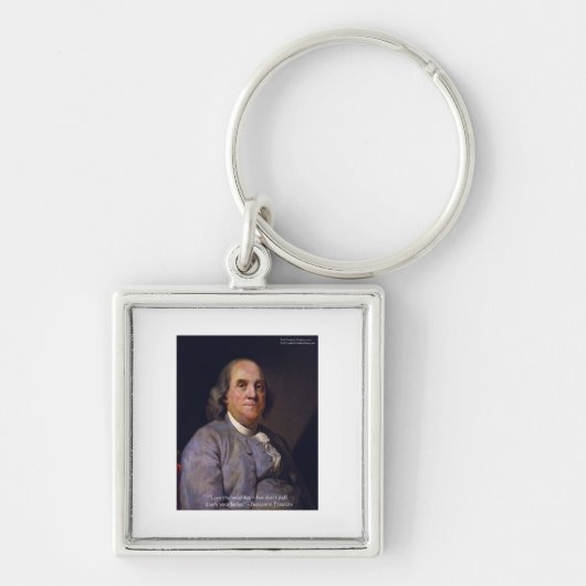 Ben Franklin "Love Thy Neighbor But.." Cadeaus Sleutelhanger (Voorkant)
