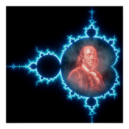 Ben Franklin Mandelbrot Fractal Perfect Poster