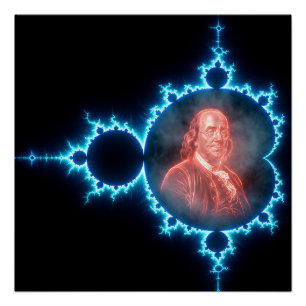 Ben Franklin Mandelbrot Fractal Perfect Poster