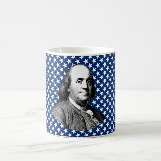 Ben Franklin met sterrenachtergrond Koffiemok (Center)