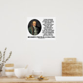 Ben Franklin oordeelde dat meningen invloed hebben Poster (Keuken)