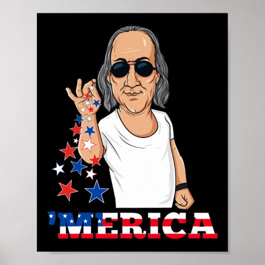 Ben Franklin op 4 juli Merica Poster (Voorkant)