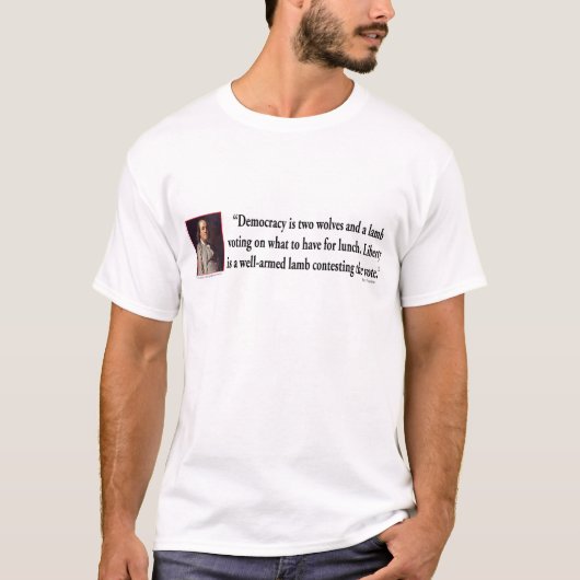 Ben Franklin over de controle op het Pistool T-shirt (Voorkant)