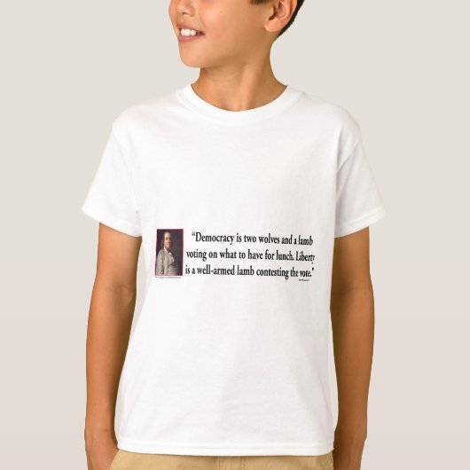 Ben Franklin over de controle op het Pistool T-shirt (Voorkant)