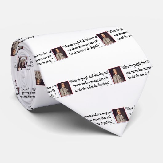 Ben Franklin over democratie Stropdas (Opgerold)