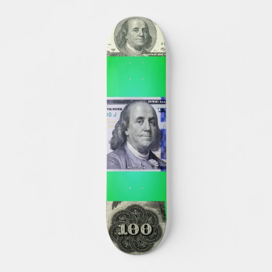 Ben Franklin Persoonlijk Skateboard (Voorkant)