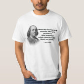 Ben Franklin pistool control quote - Mannen Shirt (Voorkant)