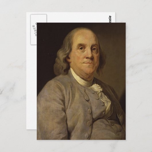 Ben Franklin Portrait Briefkaart (Voorkant / Achterkant)