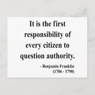 Ben Franklin Quote 3a Briefkaart