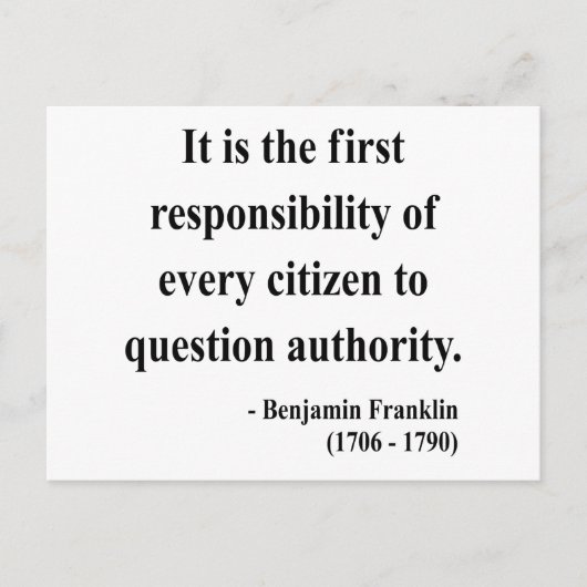 Ben Franklin Quote 3a Briefkaart (Voorkant)