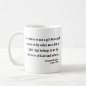 Ben Franklin Quote 4a Koffiemok (Links)