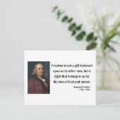 Ben Franklin Quote 4b Briefkaart (Staand voorkant)