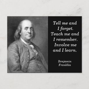Ben Franklin quote - Briefkaart