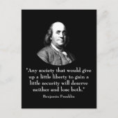 Ben Franklin & Quote Briefkaart (Voorkant)