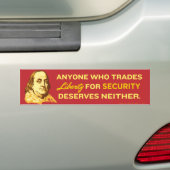Ben Franklin Quote Bumpersticker (Op auto)