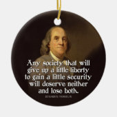 Ben Franklin Quote Keramisch Ornament (Voorkant)