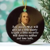 Ben Franklin Quote Keramisch Ornament