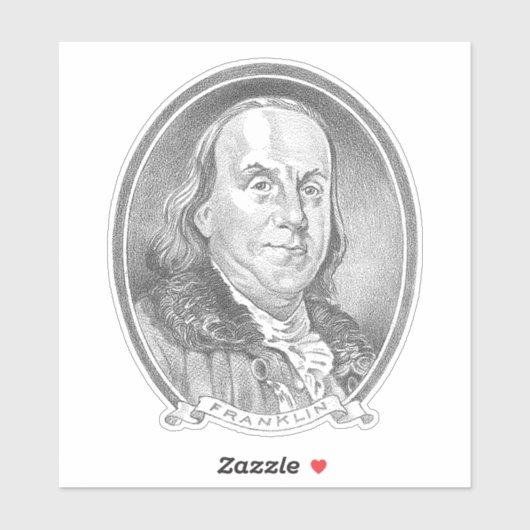 Ben Franklin Sticker (Vel)