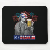 Ben Franklin viert de Onafhankelijkheidsdag. Ben D Muismat (Voorkant)